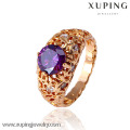 11695 - Xuping Hot Sales Gold Finger Ring Design Para Mulheres Com Preço